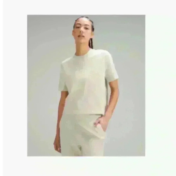 lululemon Boxy Knit T-Shirt (Black, Nomad, & Bone color) - Picture 7 of 8